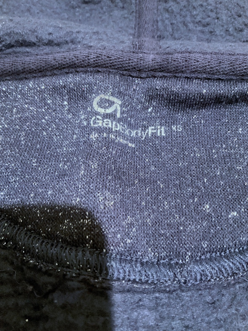 Gap Hoodie / hooded sweatshirt with zip blue with silver sparkles size XS - Picture 4 of 7